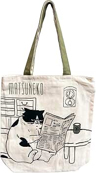 Amazon | [Mintinn] ミントイン トートバッグ マツネコ朝刊 28003A